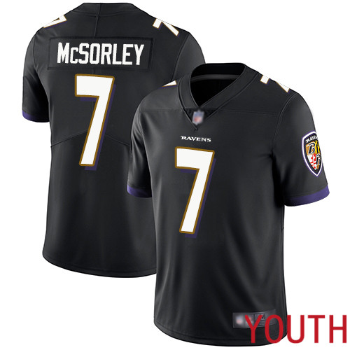 Baltimore Ravens Limited Black Youth Trace McSorley Alternate Jersey NFL Football #7 Vapor Untouchable